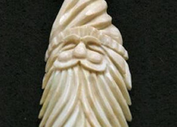 Elk Antler Santa Ornament